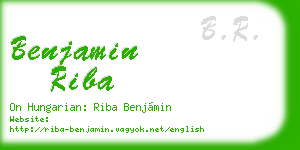 benjamin riba business card
